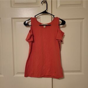 MICHAEL Michael Kors coral cold shoulder blouse